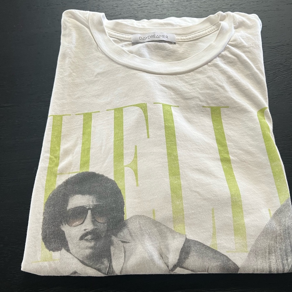 Daydreamer White and Green Graphic Tee | SZ L